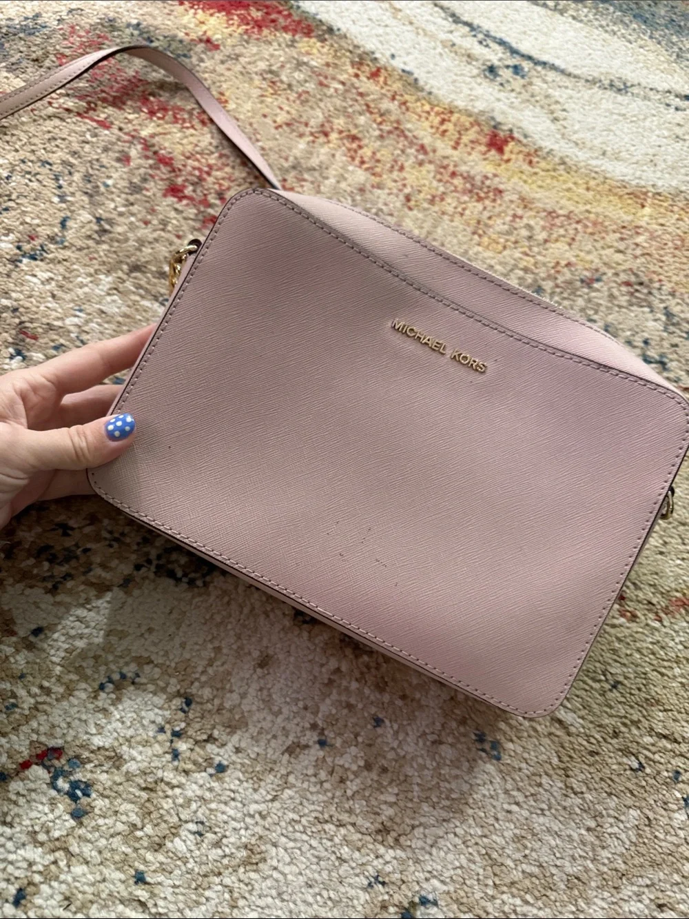 Michael Kors Jet Set Large Saffiano Leather Crossbody Bag